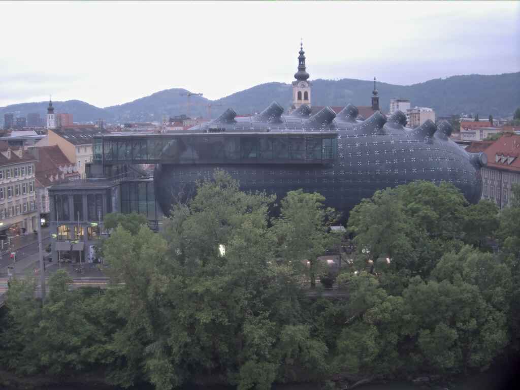 Livebild Webcam Bix-Medienfassade Kunsthaus Graz