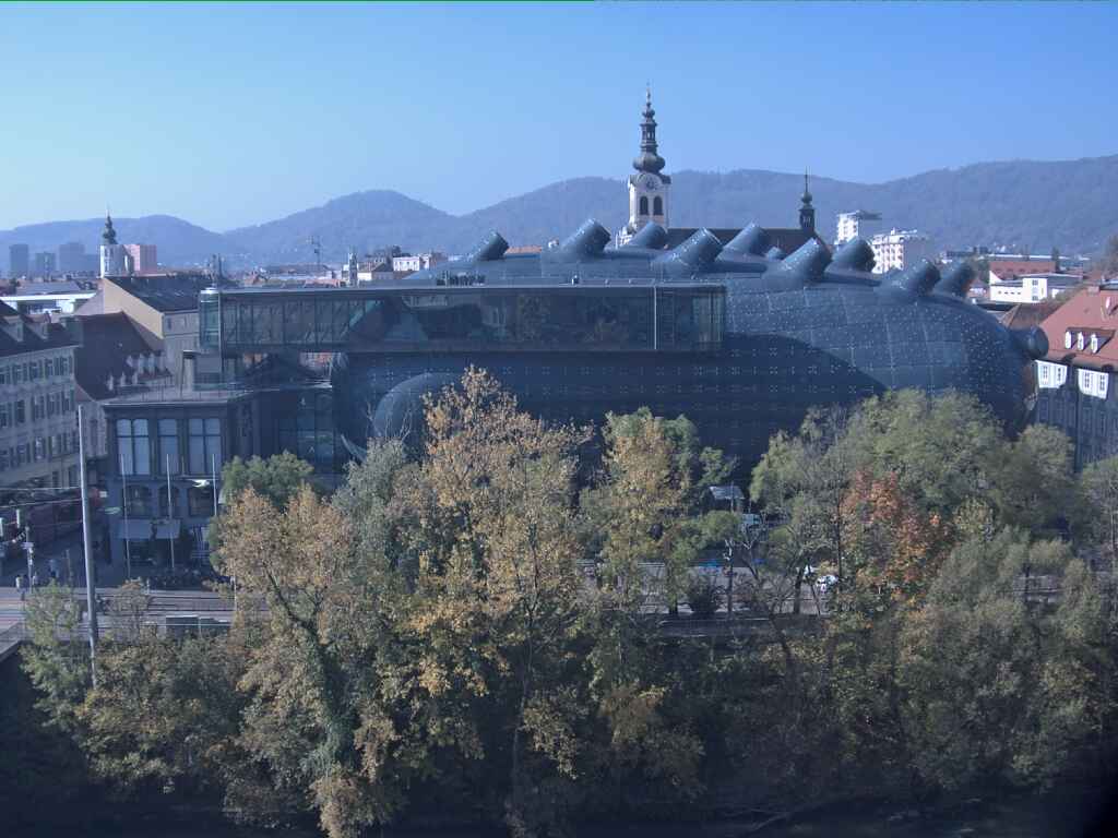 Livebild Webcam Bix-Medienfassade Kunsthaus Graz