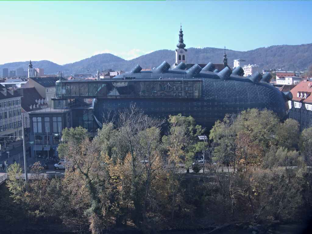 Livebild Webcam Bix-Medienfassade Kunsthaus Graz