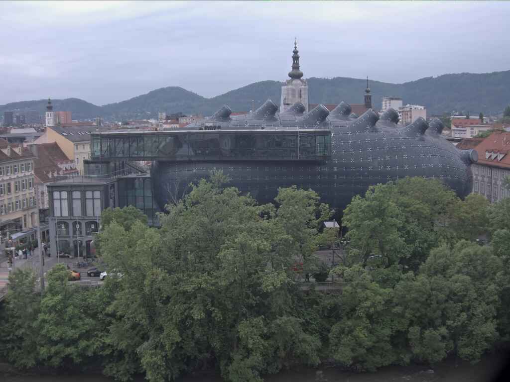 Livebild Webcam Bix-Medienfassade Kunsthaus Graz