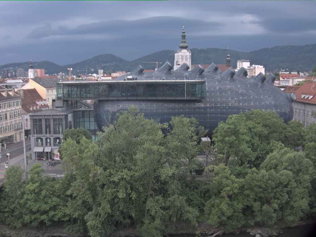 Livebild Webcam Bix-Medienfassade Kunsthaus Graz