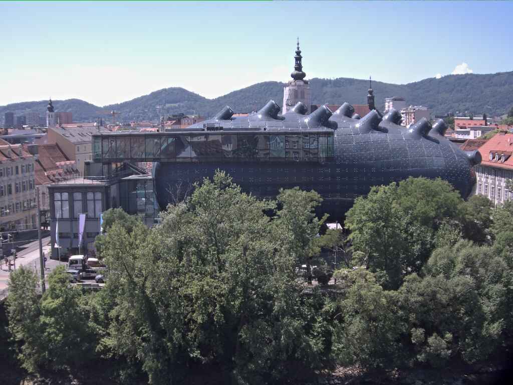 Livebild Webcam Bix-Medienfassade Kunsthaus Graz