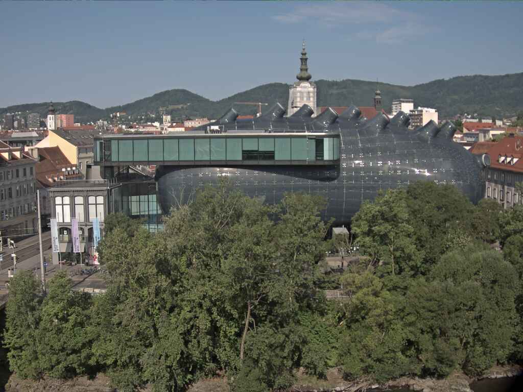 Livebild Webcam Bix-Medienfassade Kunsthaus Graz