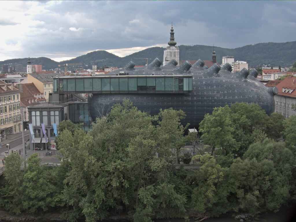 Livebild Webcam Bix-Medienfassade Kunsthaus Graz