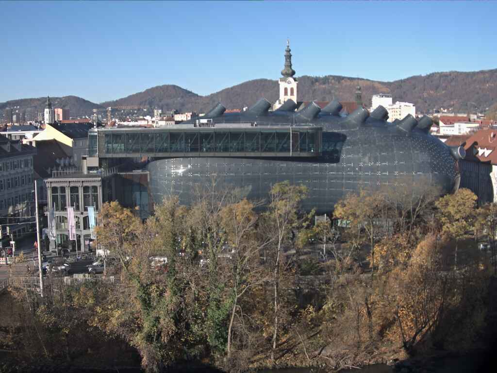 Livebild Webcam Bix-Medienfassade Kunsthaus Graz