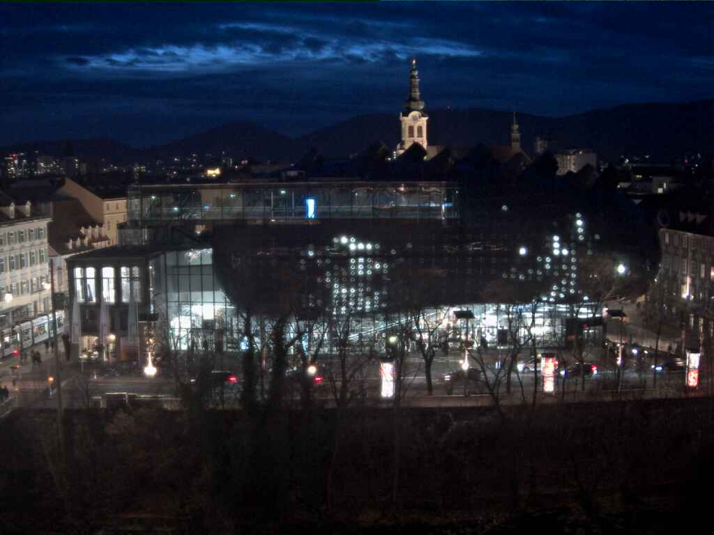 Livebild Webcam Bix-Medienfassade Kunsthaus Graz